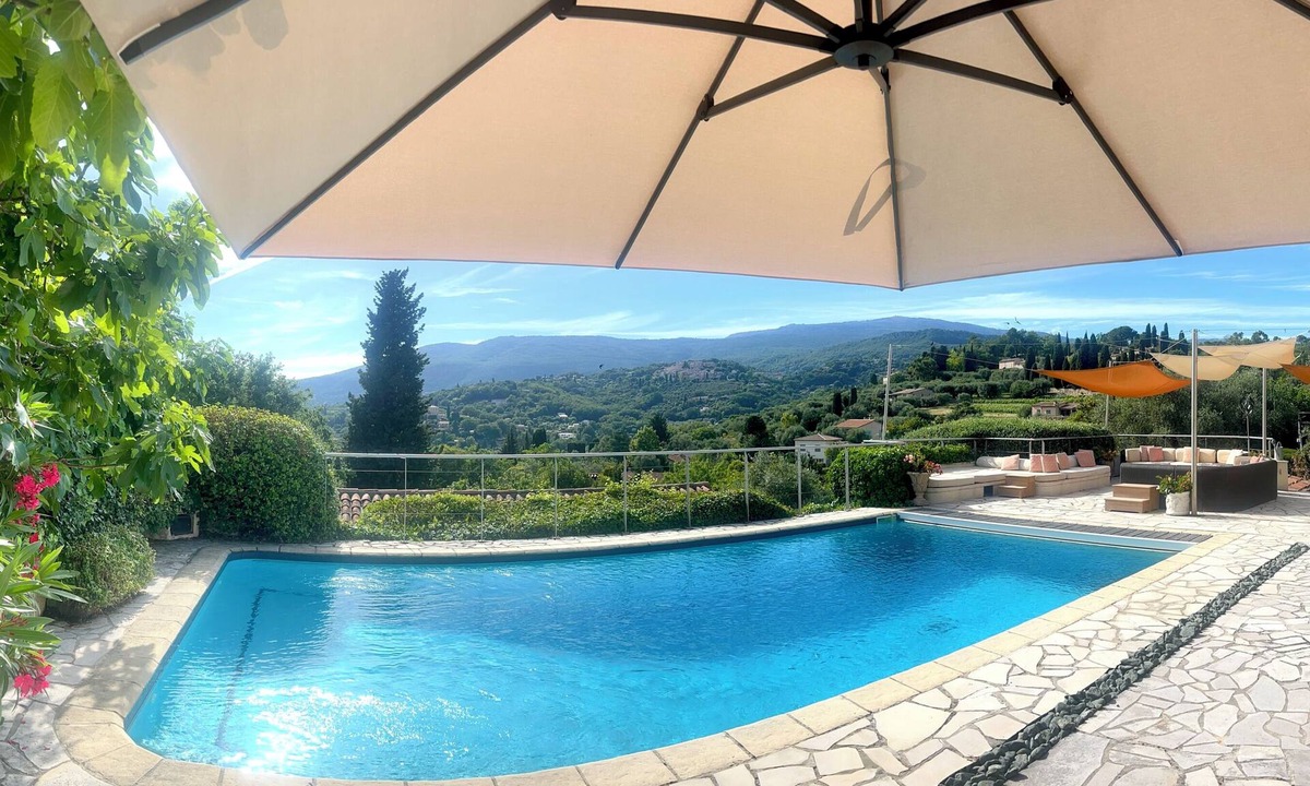 Opio Villa | Calm hilltop villa with pool EV Charge Valbonne Walks