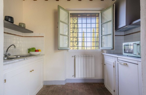 Tavarnelle Val di Pesa Villa | Nice apartment in villa with WIFI, pool, patio and panoramic view, close to Greve In Chianti