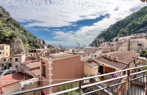 Cetara Apartment | Room 'Monolocale Scirocco Sea View' with Sea View, Wi-Fi and Air Conditioning