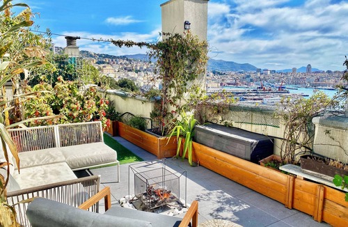 San Teodoro Apartment | Terrace over Genoa Exclusive Rooftop Penthouse with 300sqm Terrace