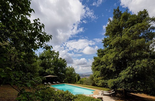 Gambassi Terme Villa | Villa Linchiano with Historic Tower and Private Pool