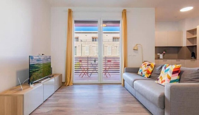 Apartment with Balcony - 900 m from Tower, Private Park & Modern Comfort
