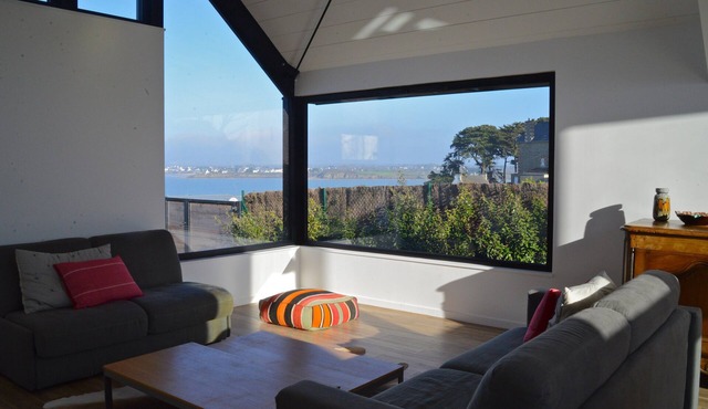 Architect house 2013 full sea view, feet in the water in Saint-Jacut-de-la-Mer