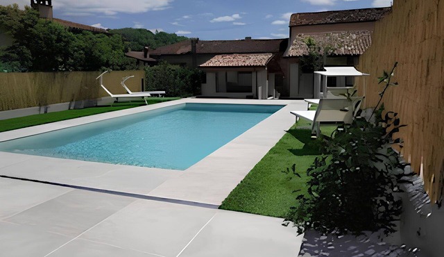 Beautiful apartment for 5 guests with WIFI, A/C, pool, TV, veranda and panoramic view