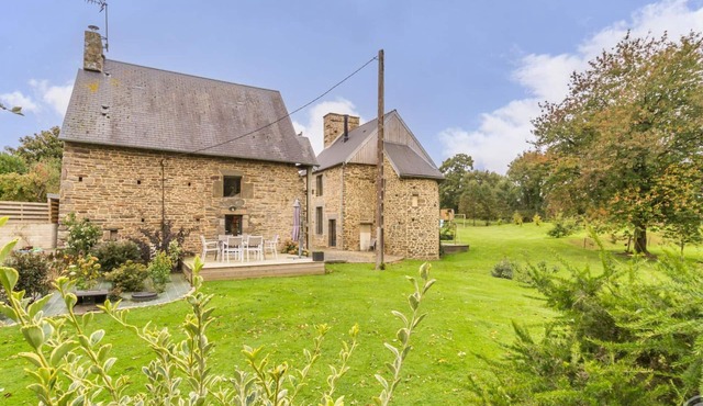 Charming forest-side lodge with terrace and large garden in Le Mesnil-Rogues