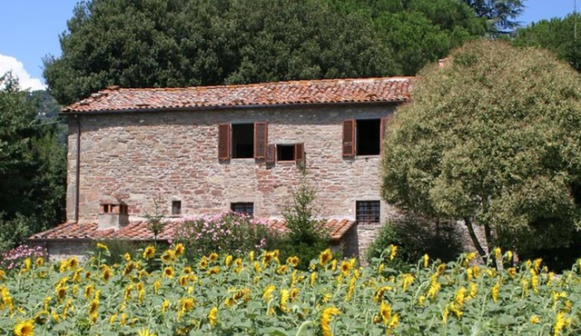 Historic 14th Century Church Villa with Private Pool in vineyard near Cortona