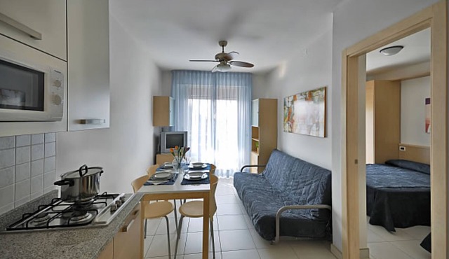 Modern flat with balcony in Caorle residence