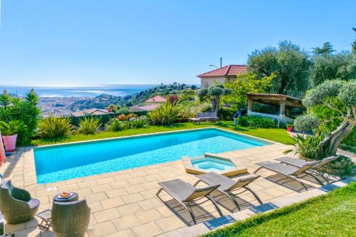 Nice villa de prestige Vue mer panoramique Piscine Climatisation