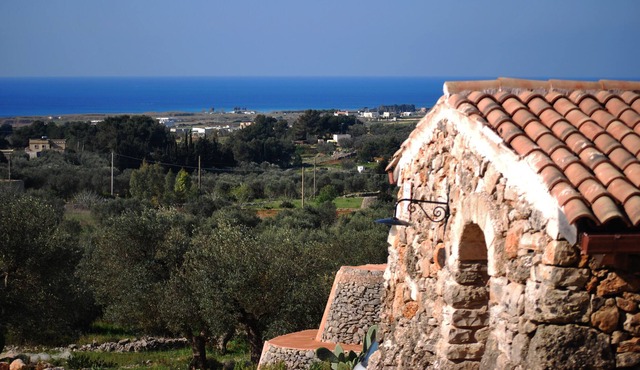 Small romantic liama - Residence degli Ulivi (2P.) over the sea of Pescoluse.