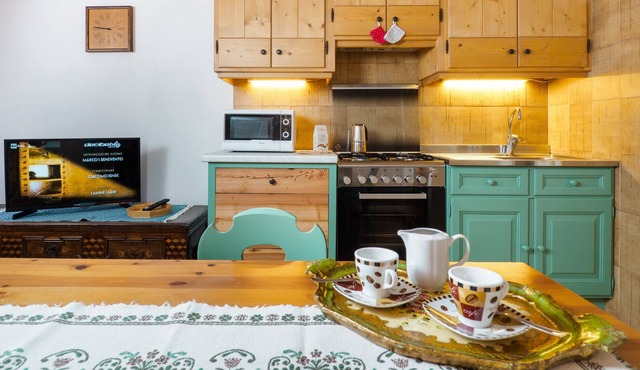 Two-room apartment for families in the center of Cortina