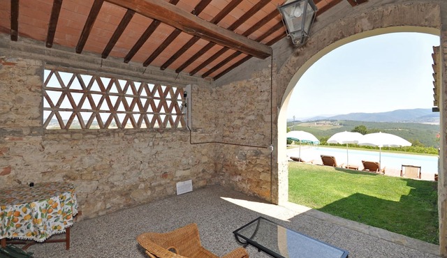 Lovely apartment with WIFI, pool, TV, pets allowed and panoramic view, close to Greve In Chianti